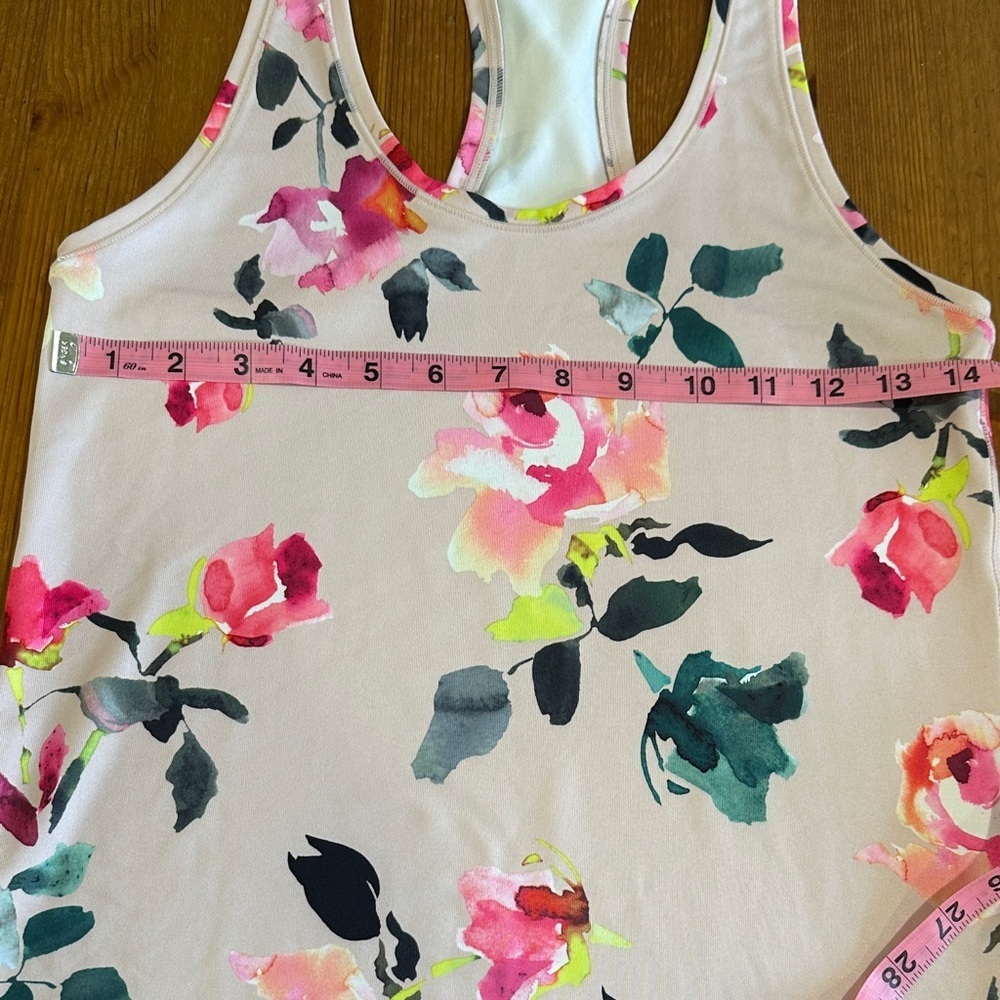Athleta Floral Racerback Tank - Pink and Black - Picture 5 of 5